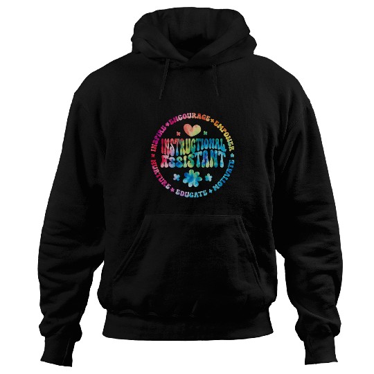Instructional Assistant Crew 100th Day School Teacher Aide Hoodies