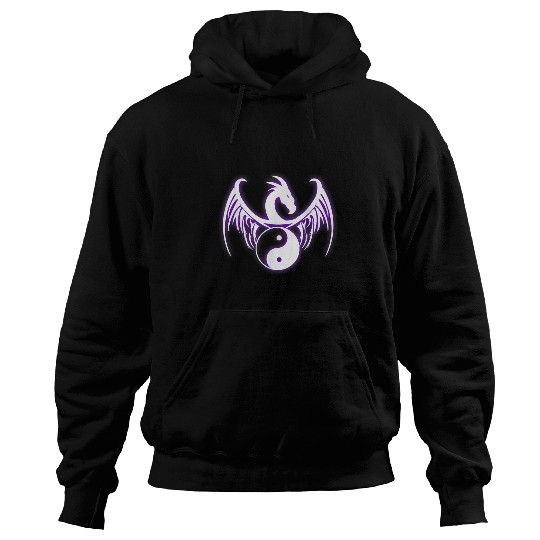 Dragon Pet Ying Yang Sports Yoga 666 Darkwave Vegan Based Goa Hoodies
