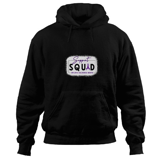 Purple Ribbon Support Squad Epilepsy Awareness Month Hoodies