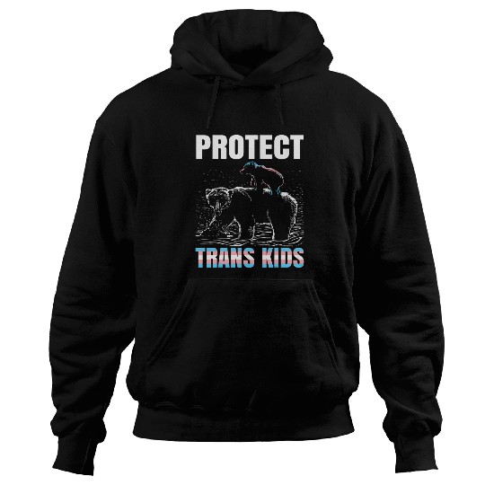 Bear Pet Protect Trans Kids Transgender Pride Flag Mama Bear Hoodies