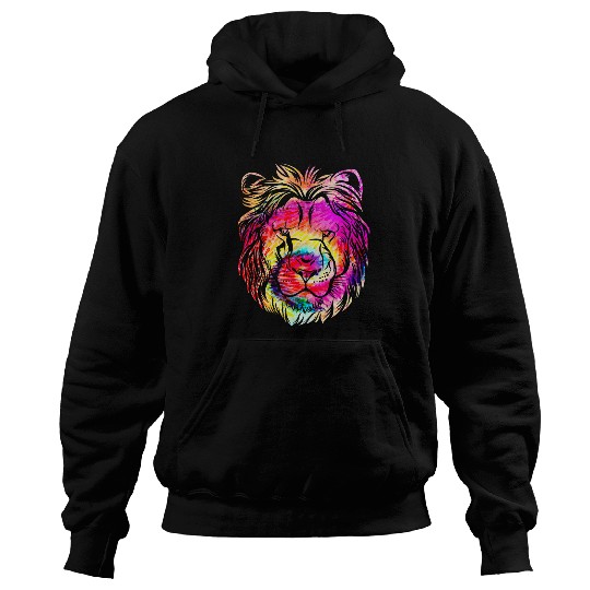 Lion Pet lions head in the Sahara Batik Style ladies lion Hoodies