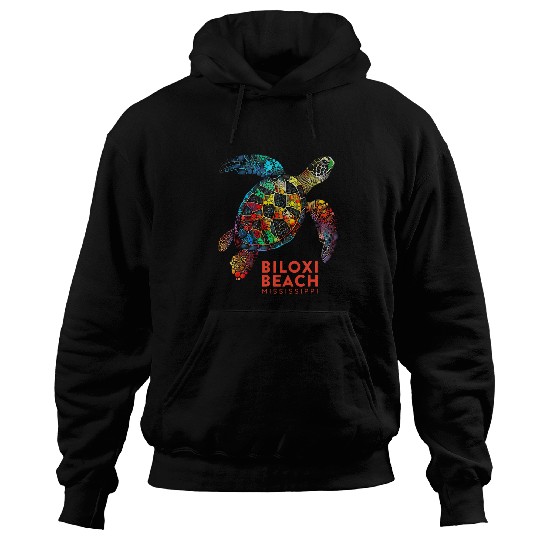 Turtle Pet Biloxi Mississippi Vacation Holiday Retro Sea Turtle 5 Hoodies
