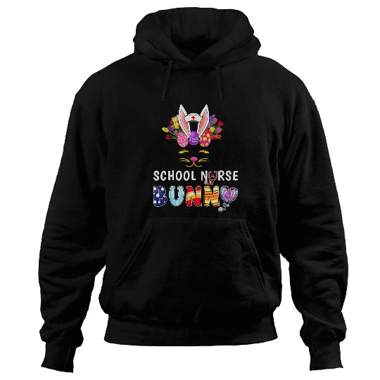 Easter Bunny School nurses Rabbit Face Stethoscope Egg Hunt Hoodies