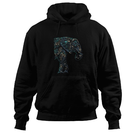 Elephant Pet Abstract Art Colorful Save The Elephants Yoga Hoodies