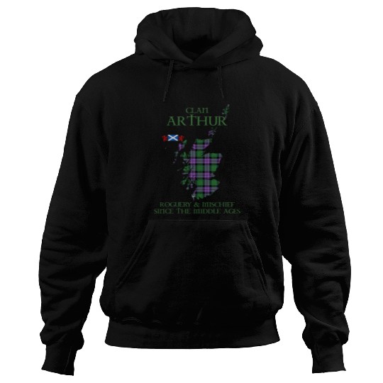 Lion Pet Clan Arthur of Milton tartan Scotland Saltire Lion Rampant Hoodies
