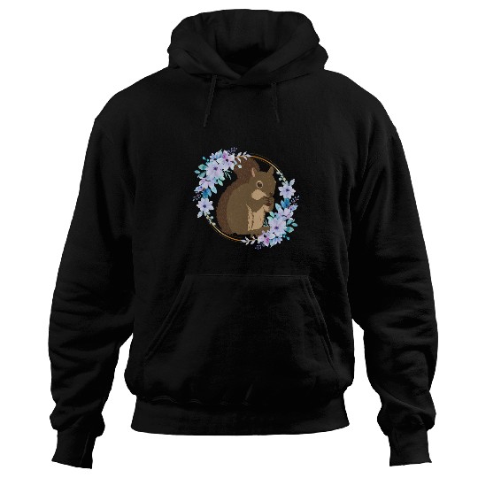Squirrel Pet Flower Circle Squirrel Hoodies