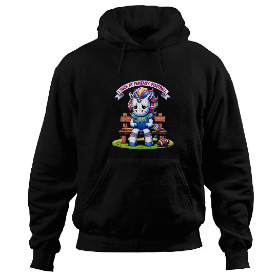 I Suck at Fantasy Football Unicorns Rainbow Loser 3 Hoodies