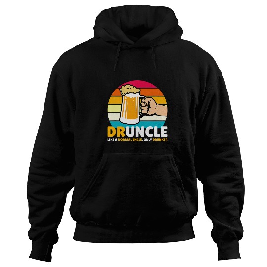 Beer Fun Druncle Funny Saying Retro vintages Beer Drinking Uncle Hoodies
