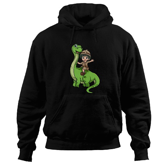 Dinosaur Brontosaurus dinos beautiful motif for children Hoodies
