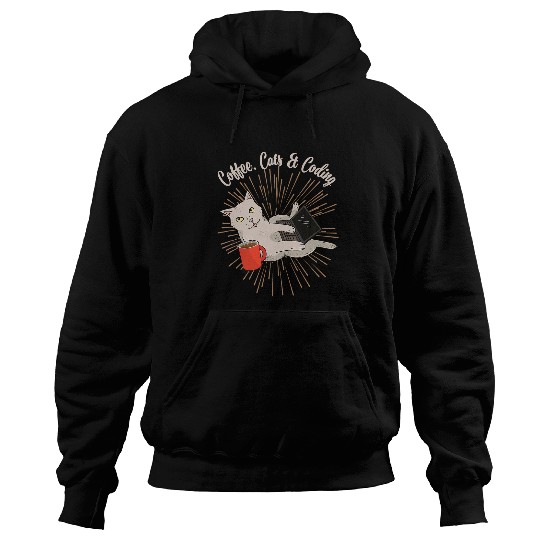 Coffee Fun Coding Cats and Coffee Software Developer Hoodies