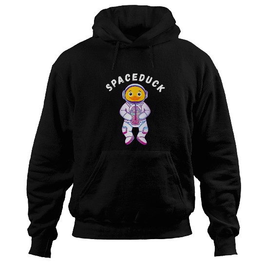 Duck Pet Space Rubber Duck Boba Tea Drink Bubble Tea Astronaut Quack Hoodies