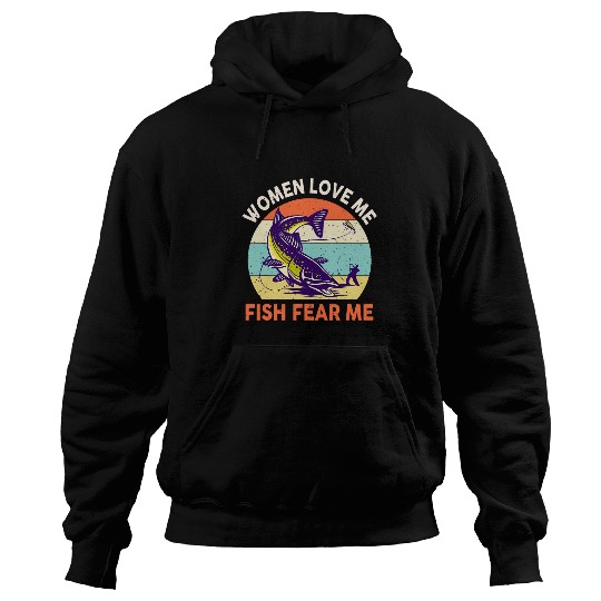 Funny TroutFishings Fish Fear Me Men Dad Fisherman Hoodies