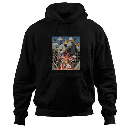 Panda Pet Kaiju Panda Japanese Aesthetic Kaijin Hoodies