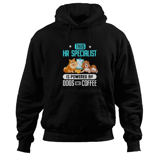 Coffee Fun This HR Specialist Powered By Dogs And Coffee Humor Hoodies
