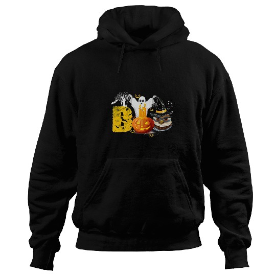 Discover Owl Pet Scary Boo Halloween Pumpkin With Owl Witch Hat Hoodies