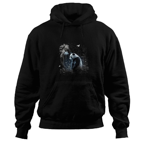 Panda Pet Art Animal Lovers Animal Print Hoodies