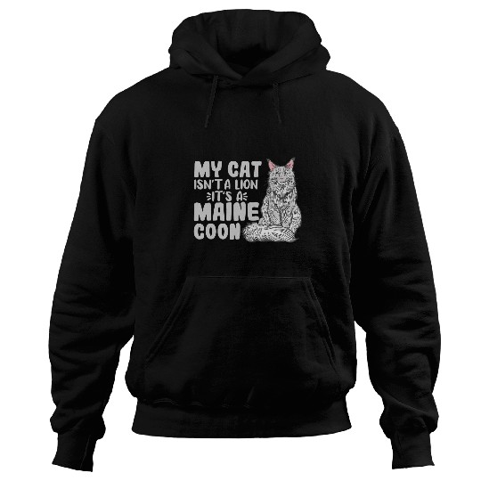 Lion Pet My Cat Isn t A Lion It s A Maine Coon Big Fluffy Cat Breeds Hoodies