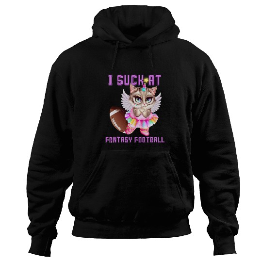 Rainbow Unicorns Unicat I Suck at Fantasy Football Loser Hoodies