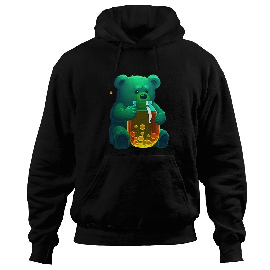 Bear Pet Cute Green Gummy Bear Hoodies