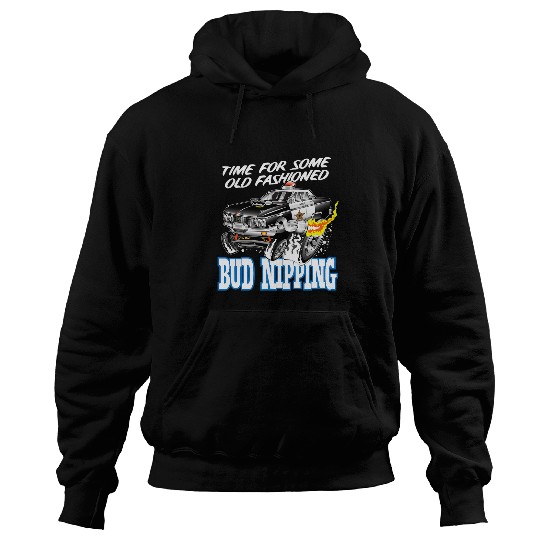 Old Fashioned Bud Nipping Hot Rod Sheriff Classic Police Car Hoodies