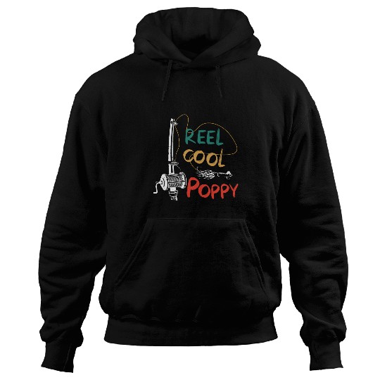Reel Cool Poppy Fishing Grandpa Hoodies