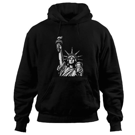 Coffee Fun Design Coffee Statue of Liberty New York City Hoodies