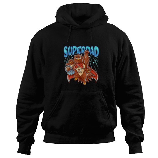Owl Pet Dad Super Dad Superhero Daddy Bird Papa Father s Day Hoodies