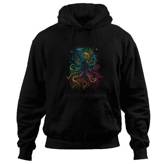 Quantum Biology Octopuss Microbiology Marine Life TEEMONGOUS Hoodies