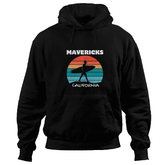 MAVERICKS californias SURF vintages SUNSET SURFING Hoodies