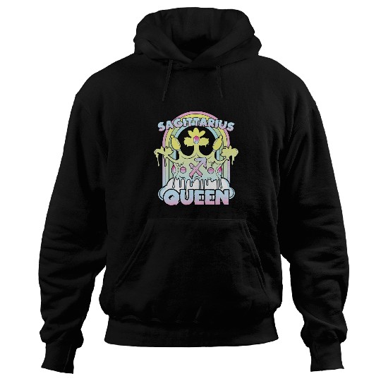 Sagittarius Queen Zodiac Sign with Crown Kawaii Pastel Goth Hoodies