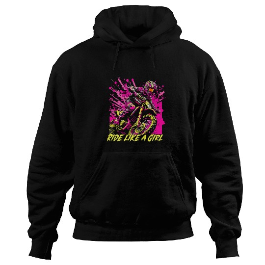 Ride Like A Girl Enduro Dirtbike Supercross Women Motocross Hoodies