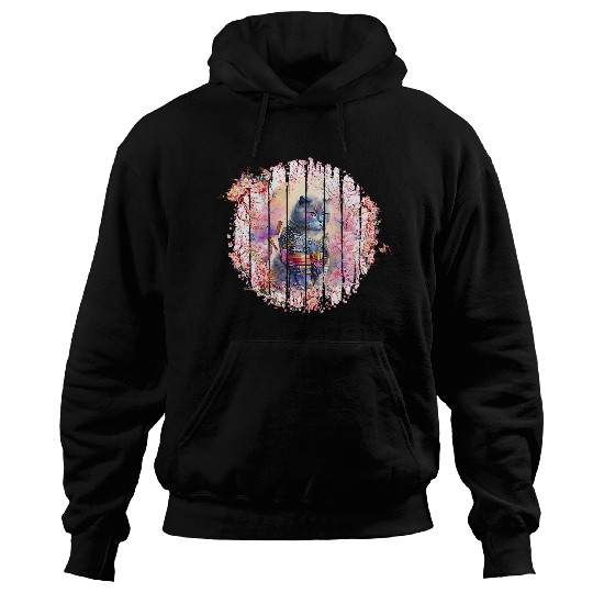Japanese samurai cat tattoo kawaii ninja cat 20 Hoodies