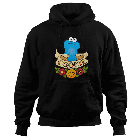 Sesame Street Cookie Monster Cookie Tattoo Hoodies