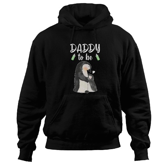 Penguin Pet Mens Daddy To Be Penguin Baby Shower Hoodies