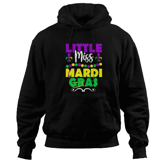 Mardi Gras Little Miss New Orleans 2024 Kids Girls Toddler Hoodies