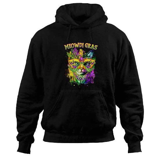 Meowdi Gras Mardi Gras Cat Lover New Orleans Louisiana USA 1 Hoodies