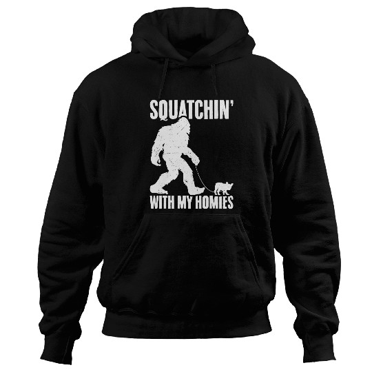 Squatchin With My Homie bigfoots Walking Dog Dachshund Hoodies