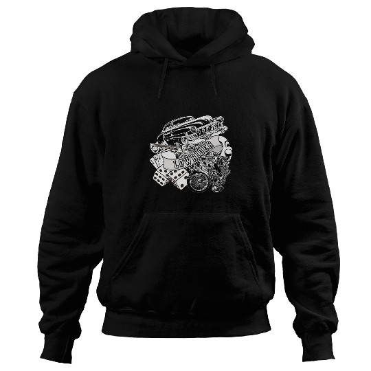 Lowrider Car Chicano Cholo Style Lowrider Bike Hoodies
