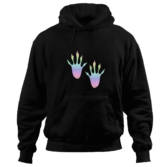 Squirrel Pet Pastel Rainbow Squirrel Paws Hands Hoodies