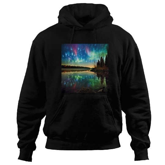 Minnesota Northern Lights Sunset Camping Hiking Souvenir Hoodies