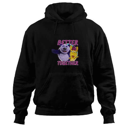 Panda Pet Kids Donkey Hodie and Purple Panda Better Together Poster Hoodies