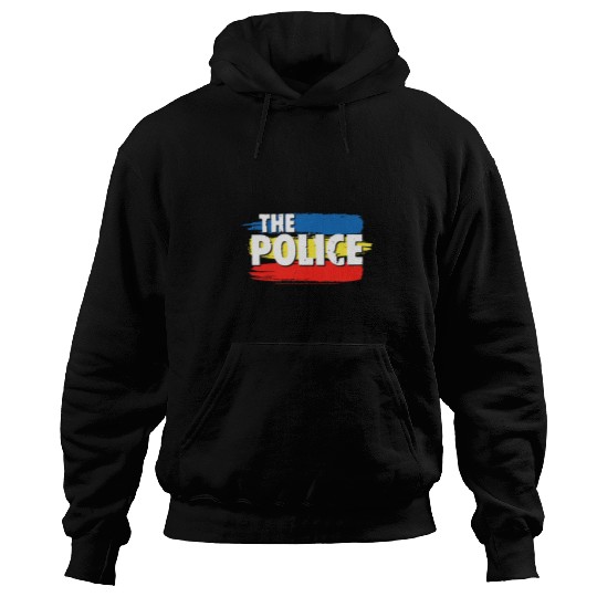 Police Job THE POLICE THREE STRIPES LOGO Hoodies