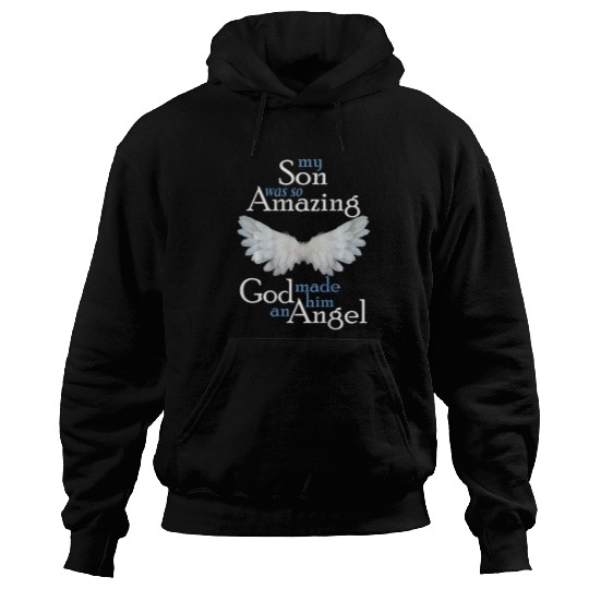 Son Guardian Angel Memorial Gift Amazing Angel Wings Hoodies