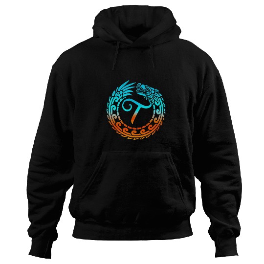 Dragon Pet Tribal Dragon Initial Letter T Monogram Boho Hoodies