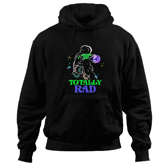 Totally Rad Retro Raven Disco 70s 80s Rock And Roll Hoodies
