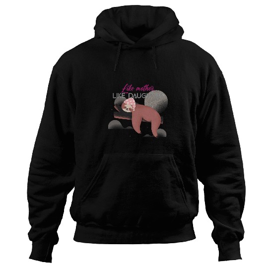 Sloth Pet Mom Daughter Matching Hoodies