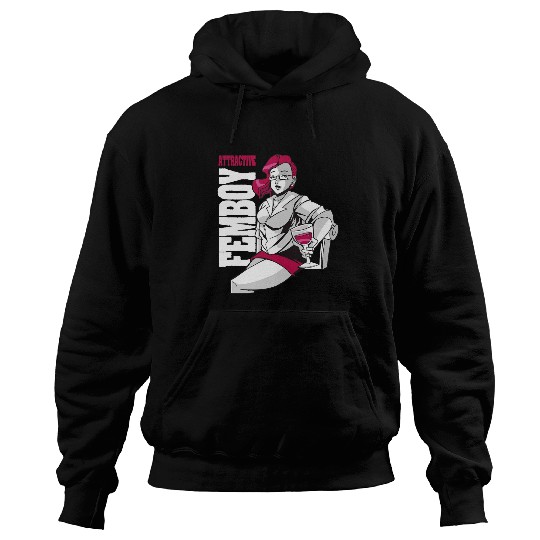 Wines Fun Attractive Femboy Anime Wines Cool Sweet Hoodies