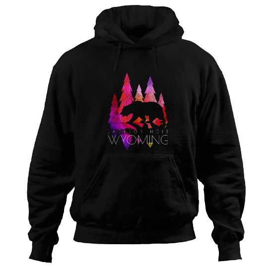 Bear Pet Jackson Hole Wyoming Bear and Trees Jackson Hole Hoodies