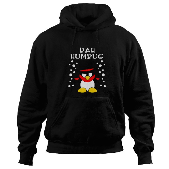 Penguin Pet Bah Humbug Grumpy Penguin Funny Ugly Christmas Sweater Hoodies