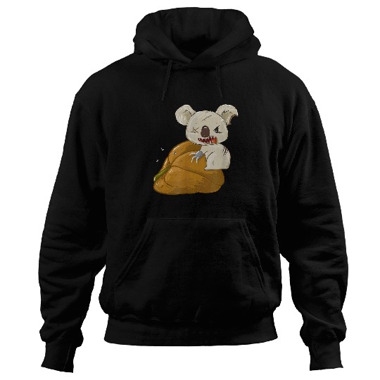 Koala Pet Dark Humor Sarcastic Halloween Costume Pumpkin Koala Hoodies